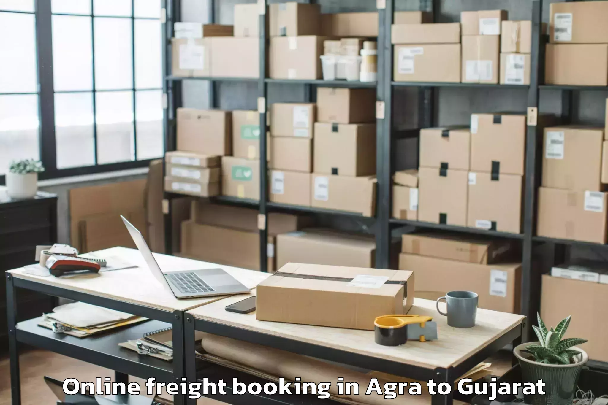 Affordable Agra to Bagasara Online Freight Booking